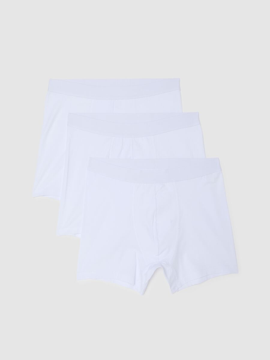 Triple pack of white boxer shorts in stretch cotton, regular fit_4