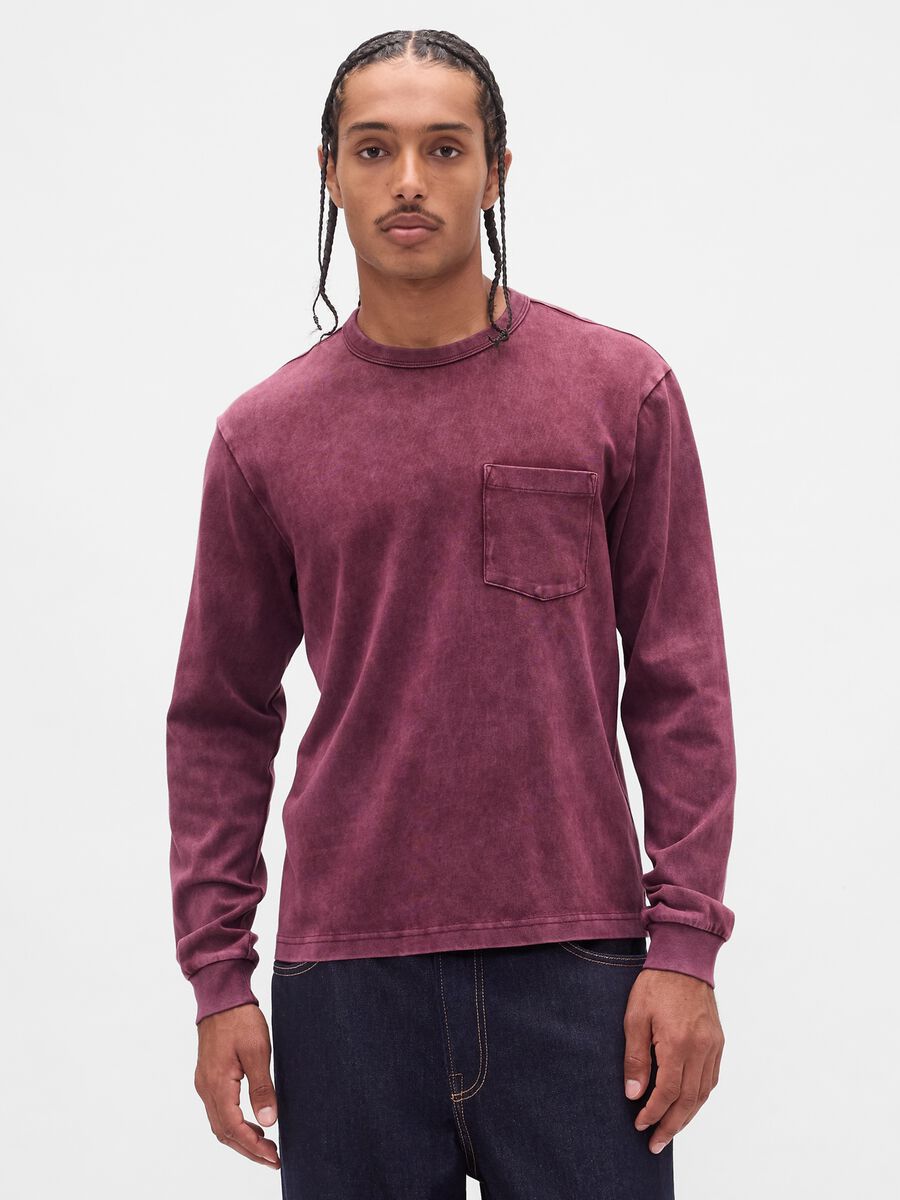 Maglia a maniche lunghe con tasca_0