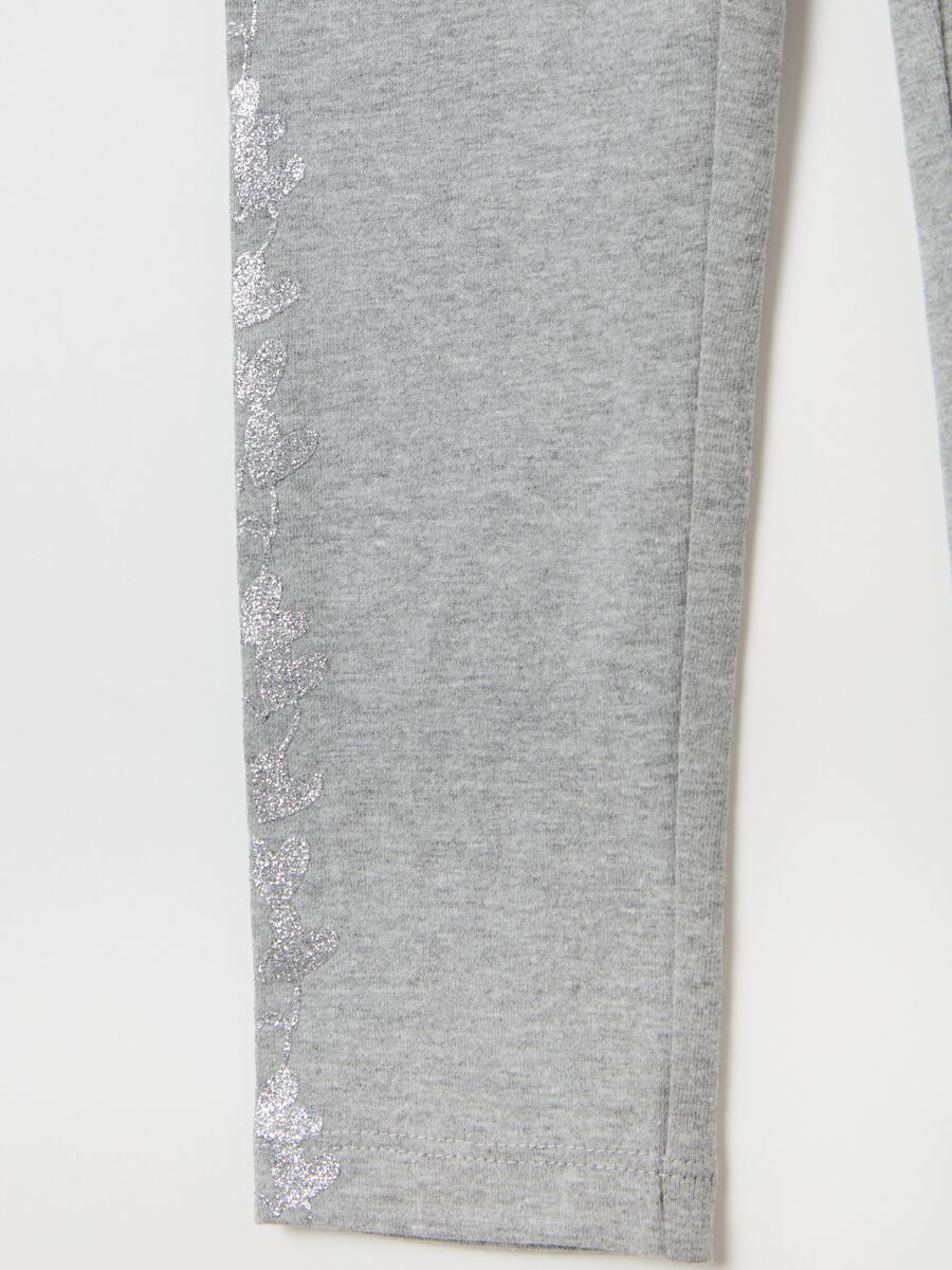 Leggings with glitter print_3