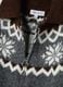 Grey jacquard cardigan with collar and zip, regular fit_1