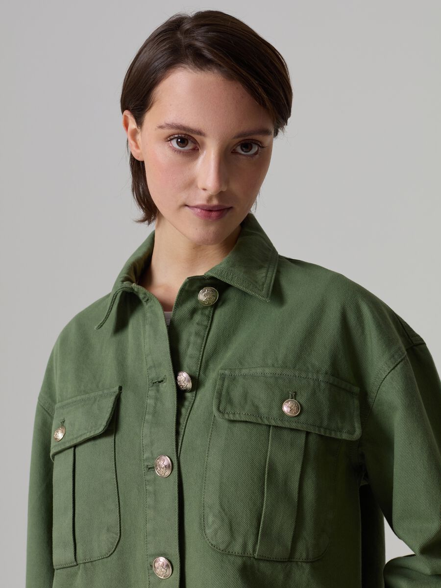 Short oversized jacket with buttons_1