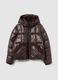 Brown The Iconic Puffer with Hood and Sherpa Details_4
