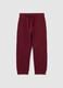 Boys' red pure cotton regular fit trousers_0
