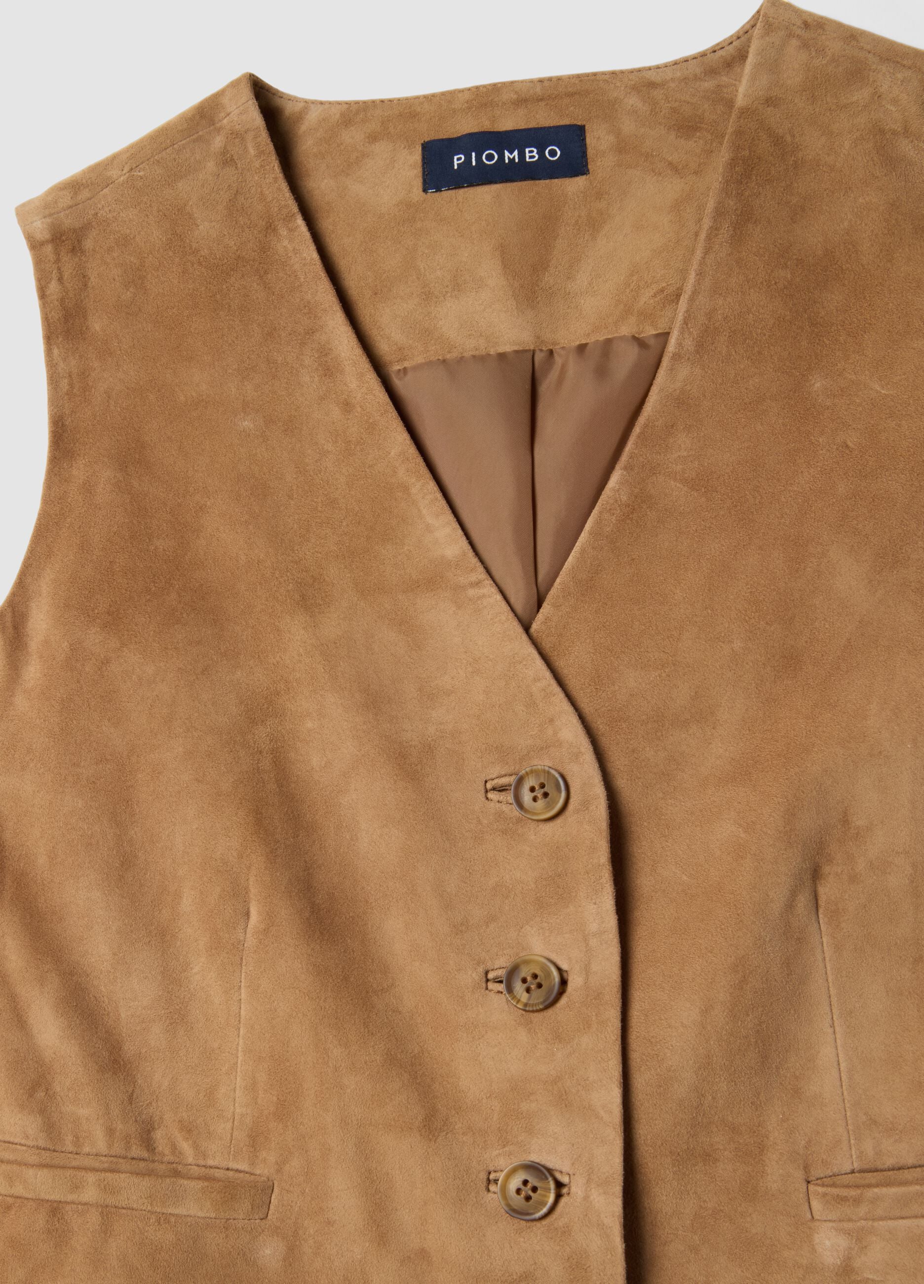 Brown Genuine Leather Waistcoat
