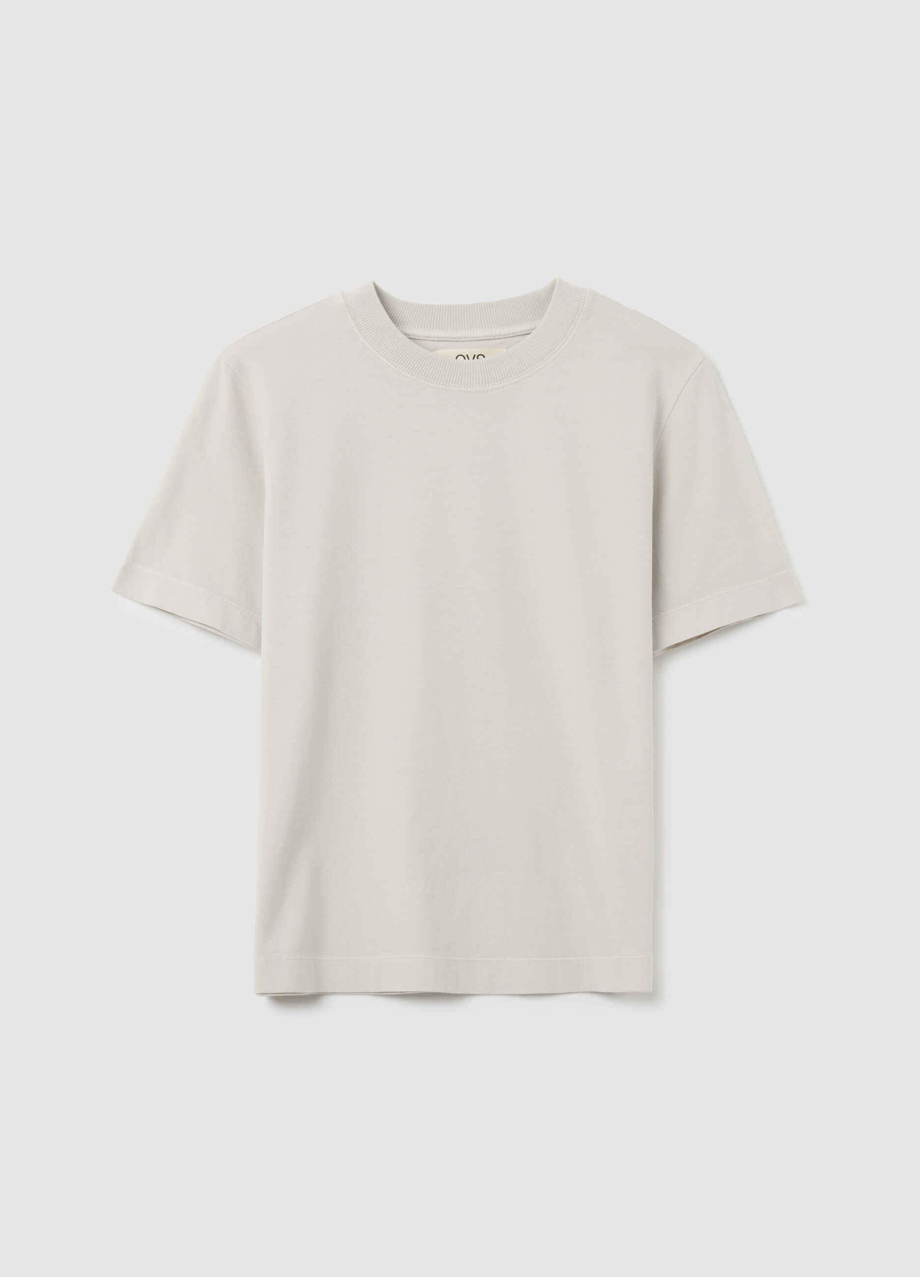 White T-shirt in pure Italian cotton regular fit