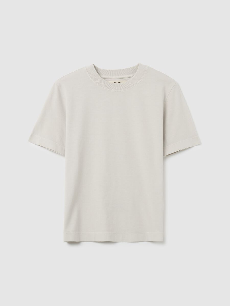 White T-shirt in pure Italian cotton regular fit_4