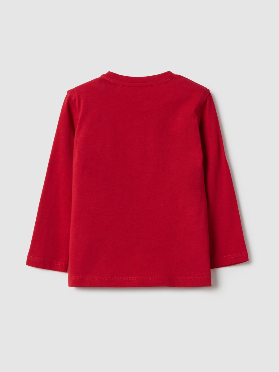 Red pure cotton regular fit t-shirt for boys_1