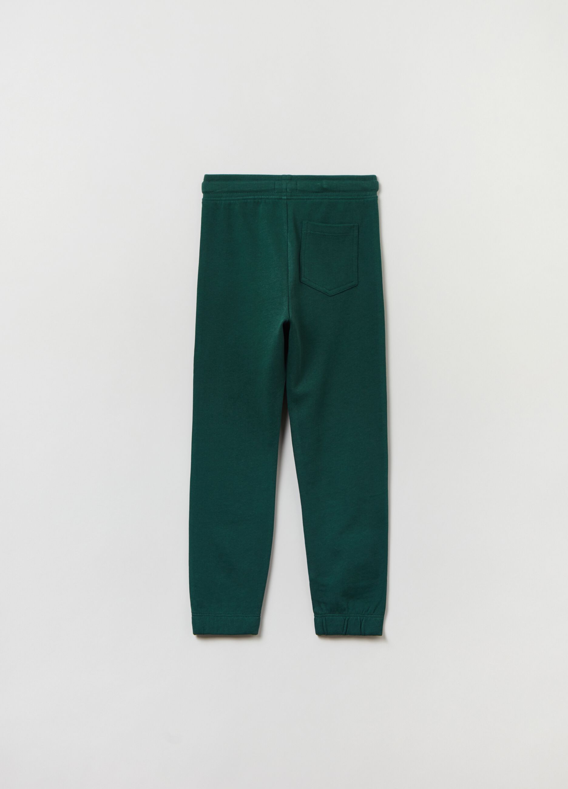 Joggers in felpa con coulisse e stampa_1