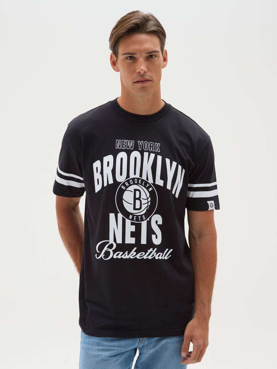 T-shirt in puro cotone multicolor con stampa NBA_0