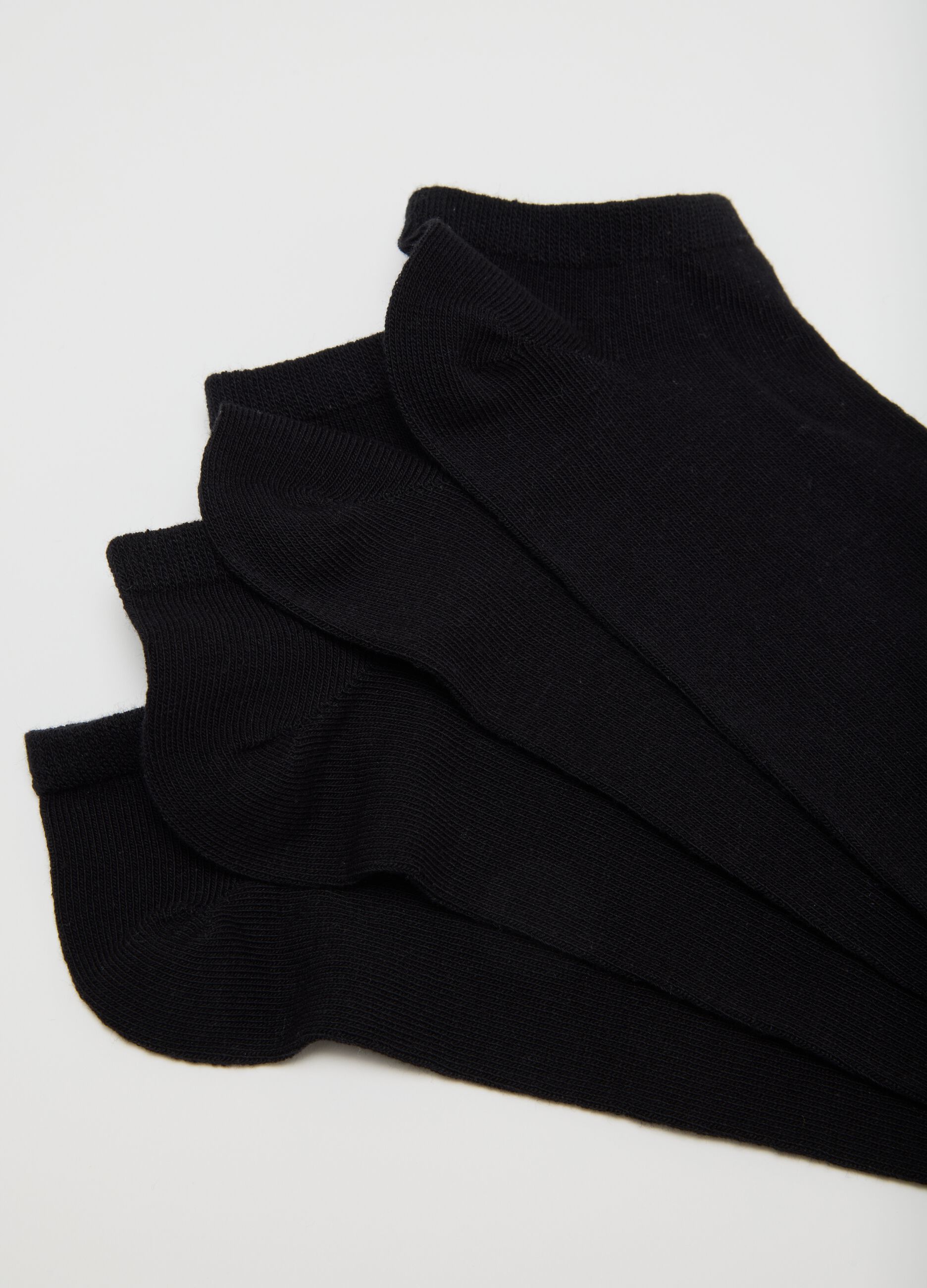 Men's Black Cotton Stretch Short Socks Multipack
