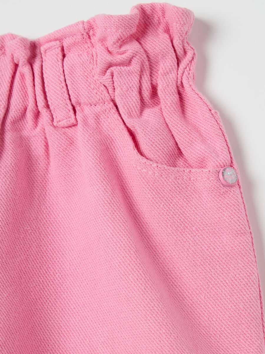 Paper bag shorts in cotton and Lyocell_2