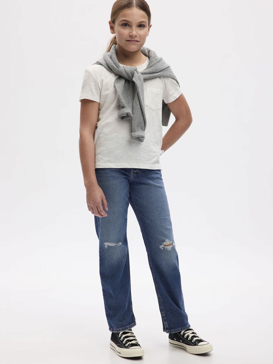 Straight fit jeans with scuffing_0