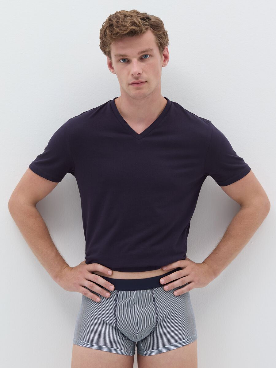 Three-pack boxer shorts with pattern in stretch organic cotton_1
