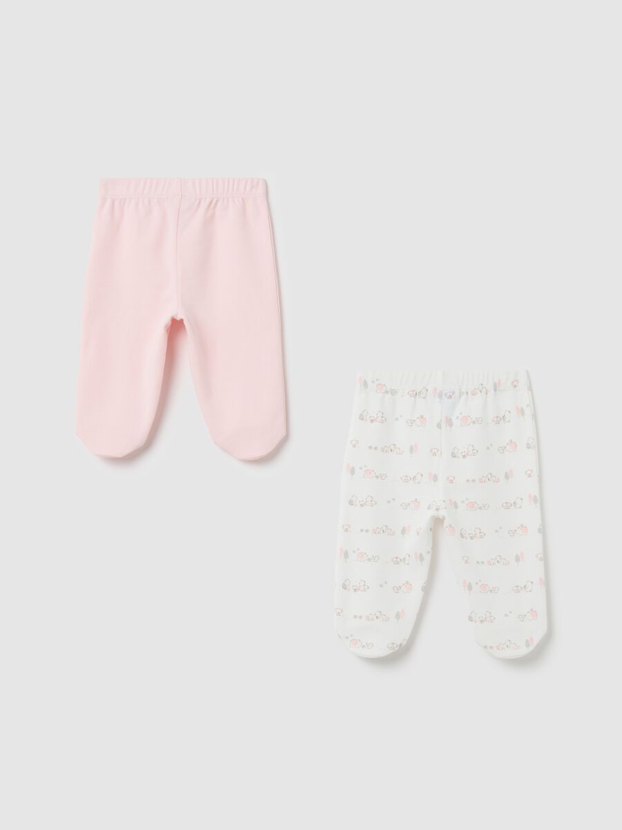 Bipack pantaloni da neonato in puro cotone multicolor_1