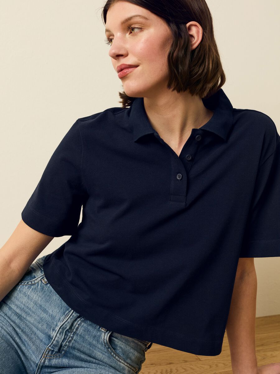 Polo shirt in solid colour piquet_0