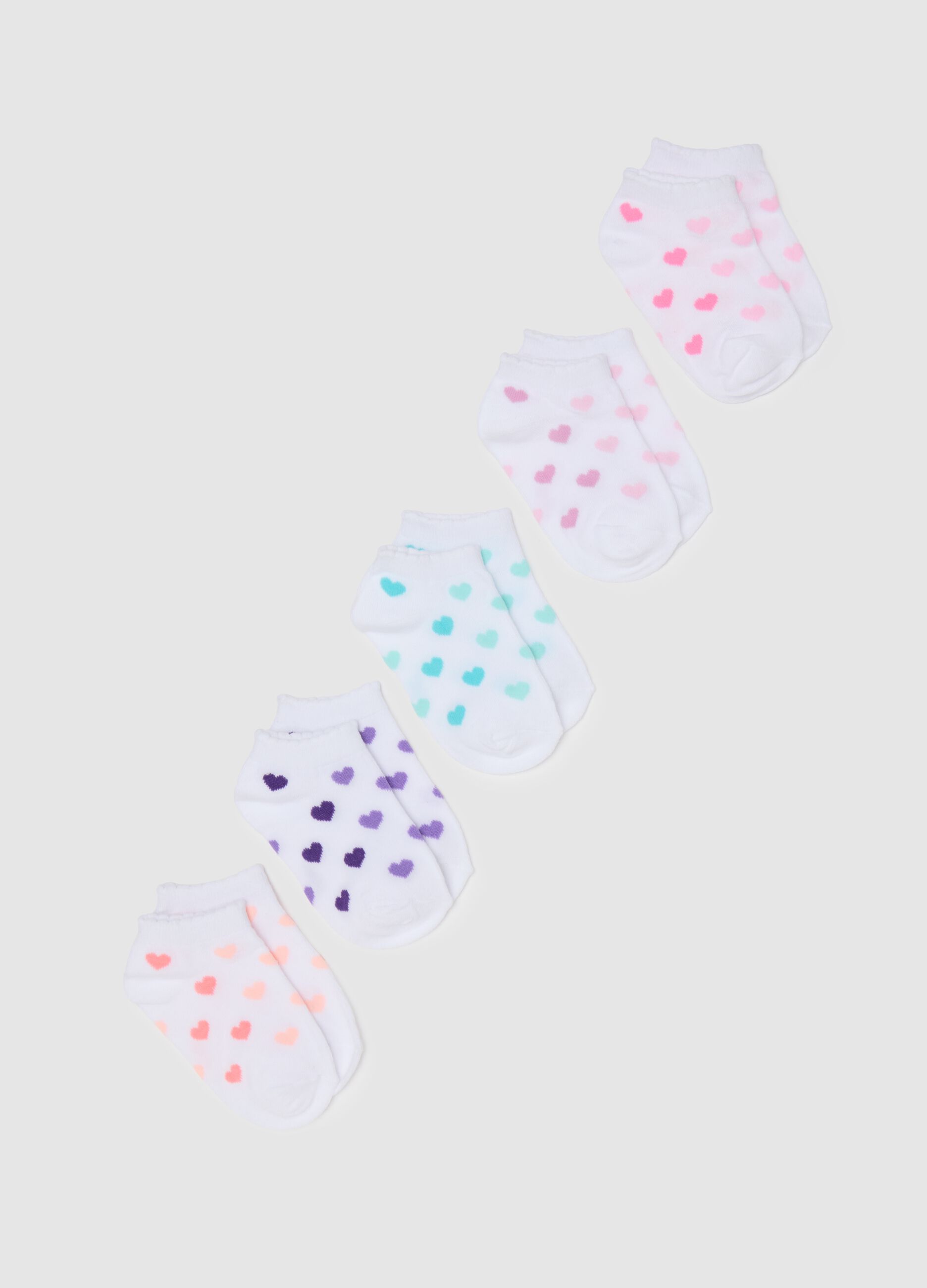 Girls' multicolour stretch cotton sock multipack