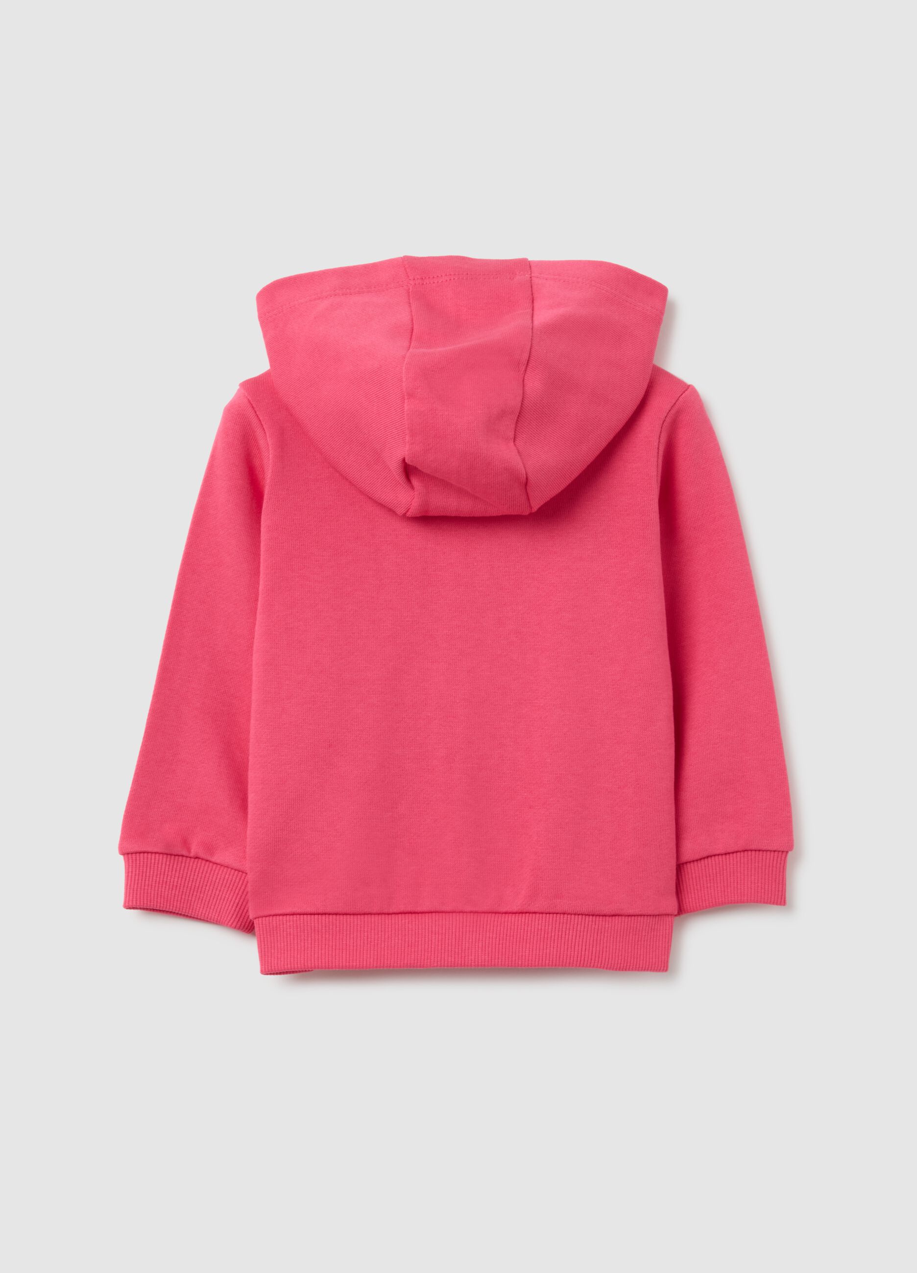 Felpa da neonata in puro cotone rosa regular fit