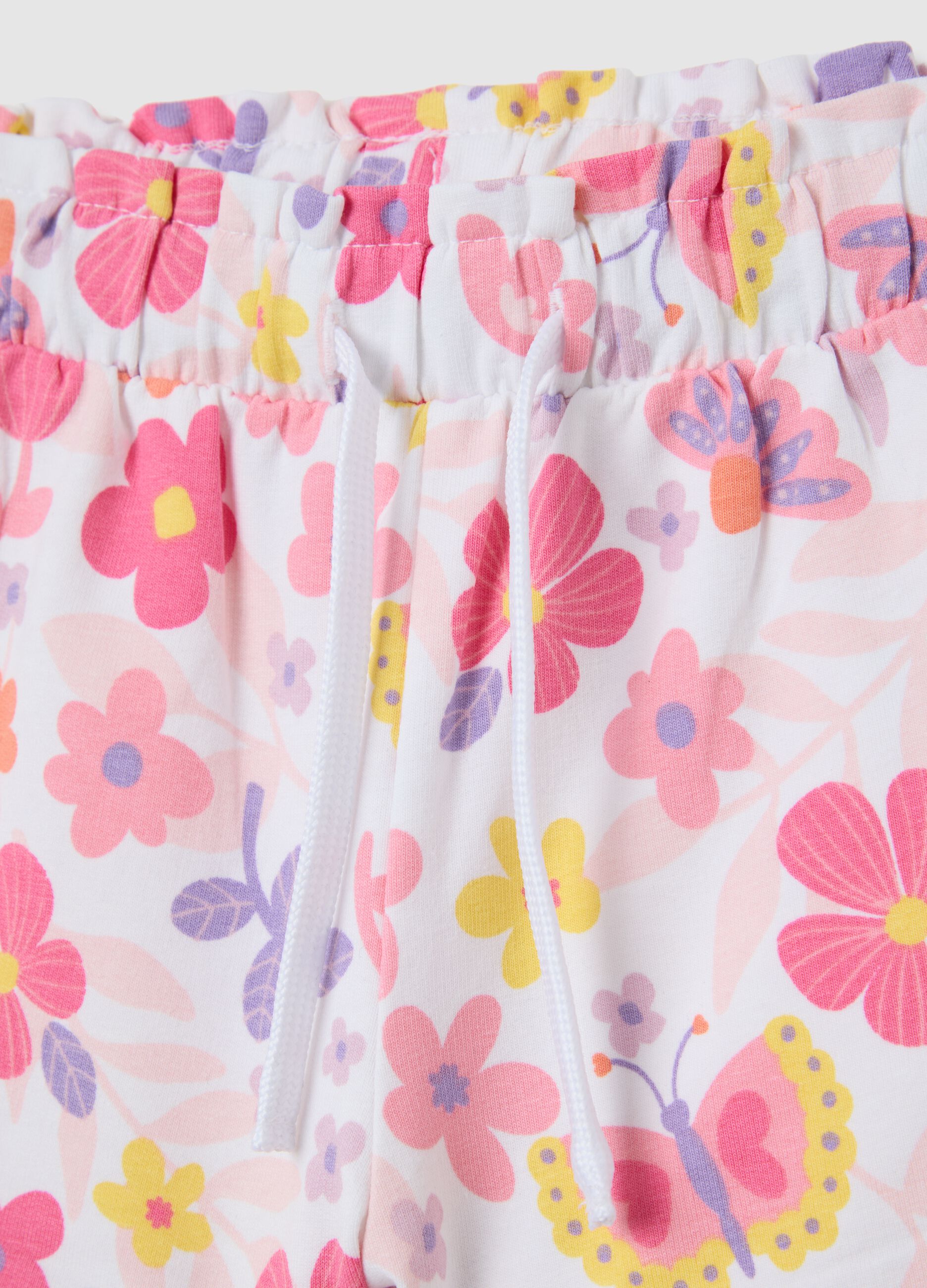 Pantaloncini da neonata multicolor regular fit con stampa