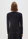 Black long-sleeved stretch viscose T-shirt_2