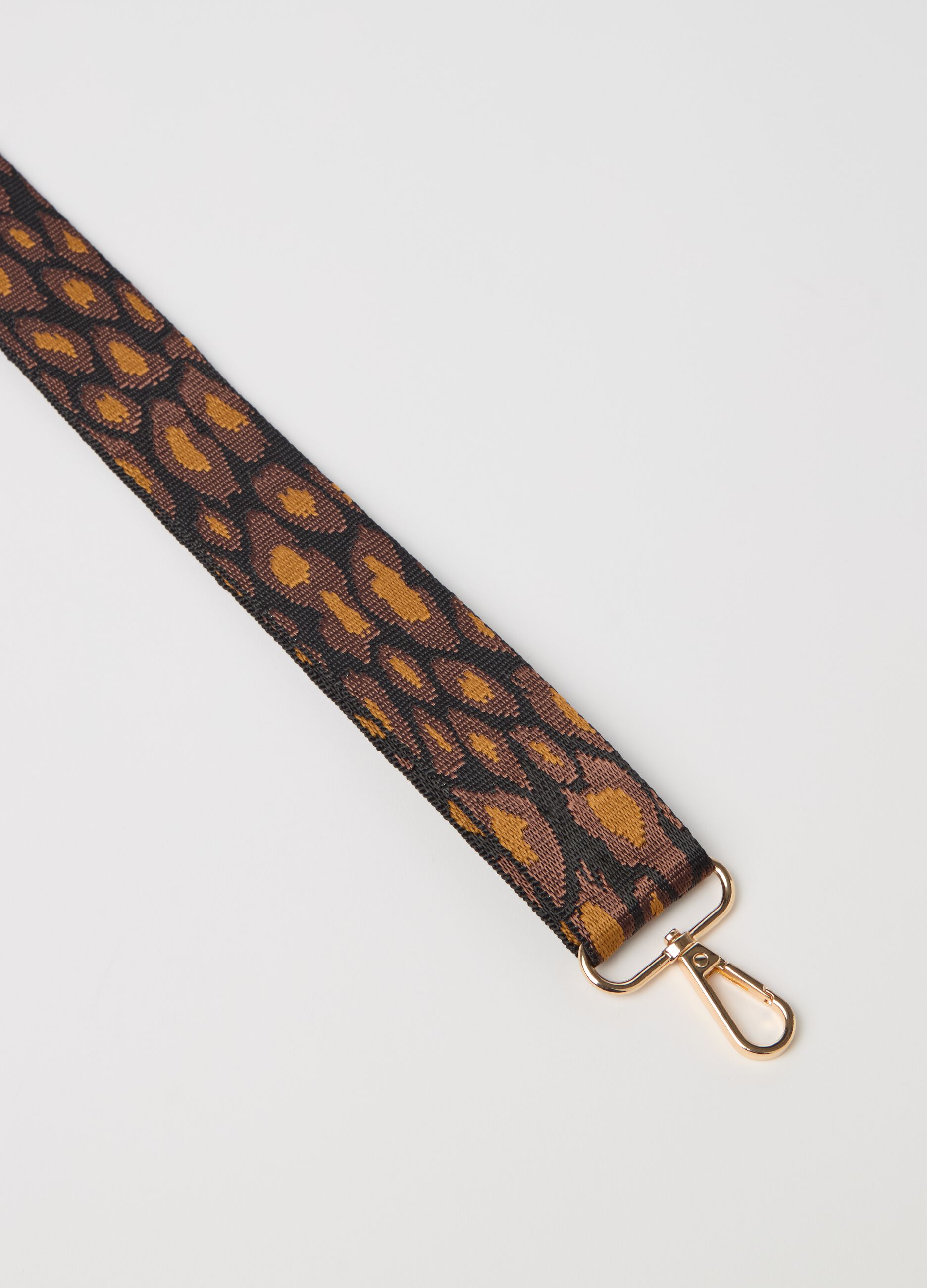 Shoulder strap with animal print pattern