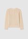 Knitted Beige Cardigan for Girls_1
