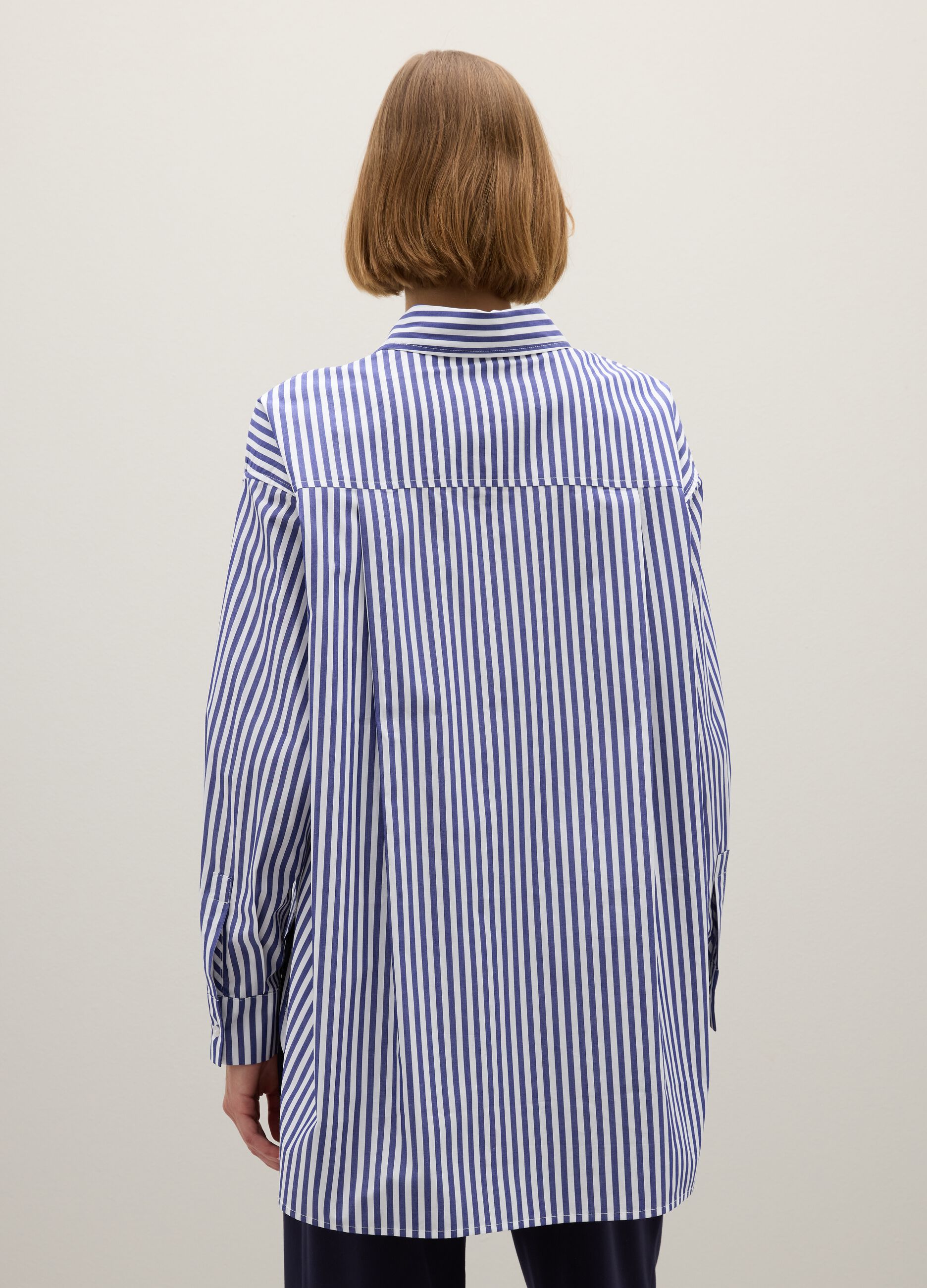 Blue Striped Cotton Shirt