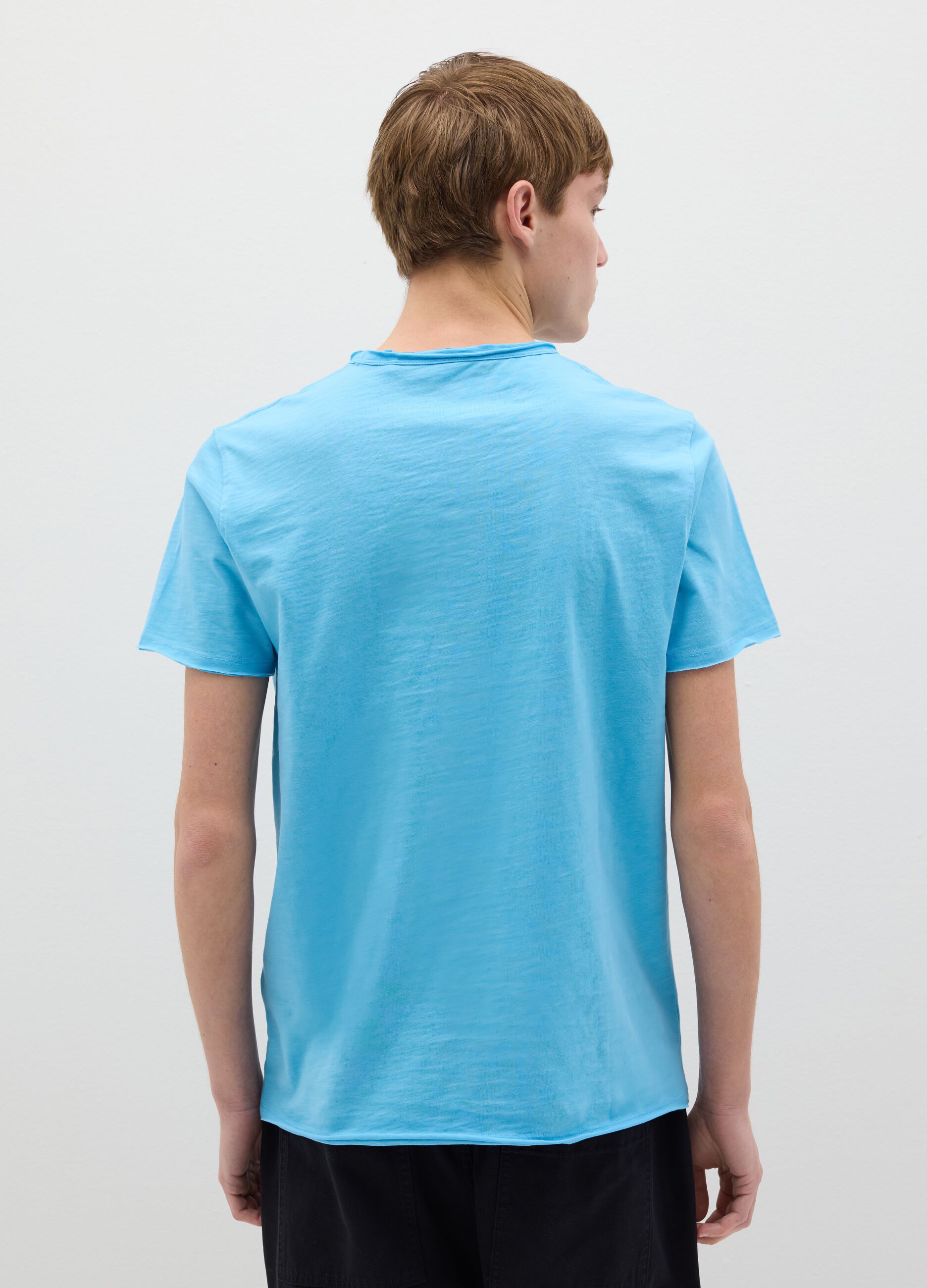 T-shirt in cotone con scollo rotondo
