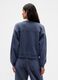 Blue Crew Neck Cotton Blend Sweatshirt_1