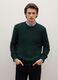 Green Crew Neck Sweater with Regular Fit Jacquard Pattern_2