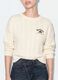 White pure cotton cable-knit jumper with croissant embroidery_2