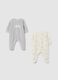 Multicolor baby sleepsuit twin pack in cotton blend_0
