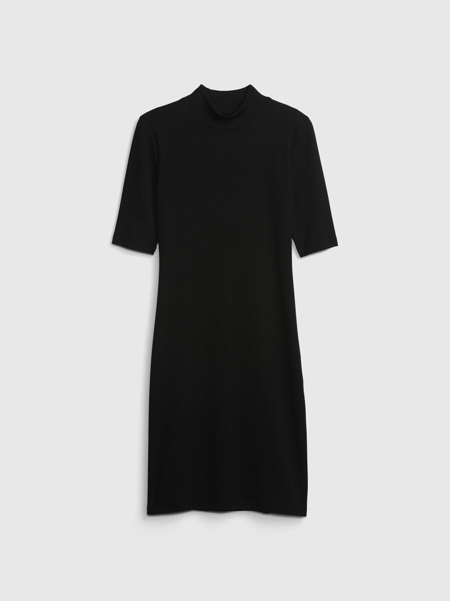 Abito corto mock neck con dettaglio cut out_5