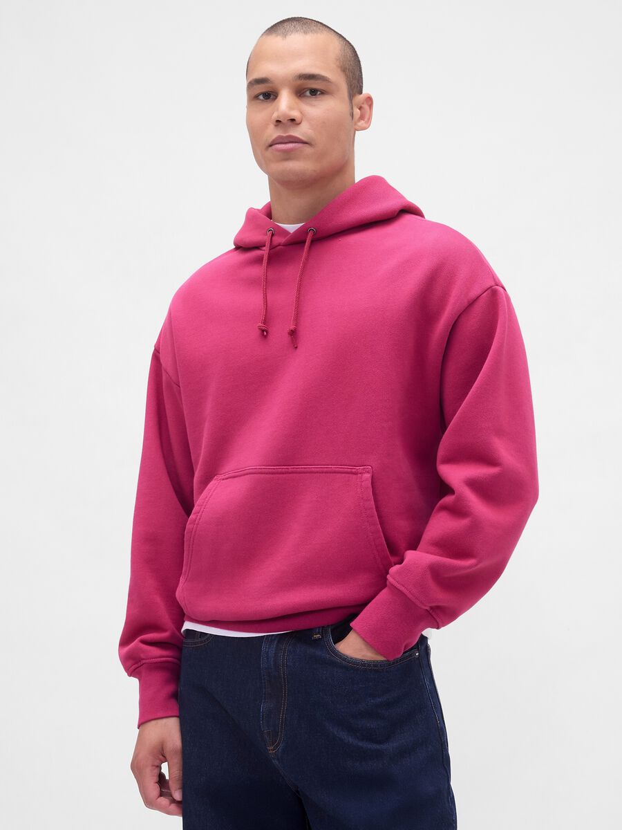 Pink Cotton-Blend Hoodie_0