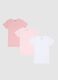 Multicolour baby girl t-shirt tripack in pure cotton_0