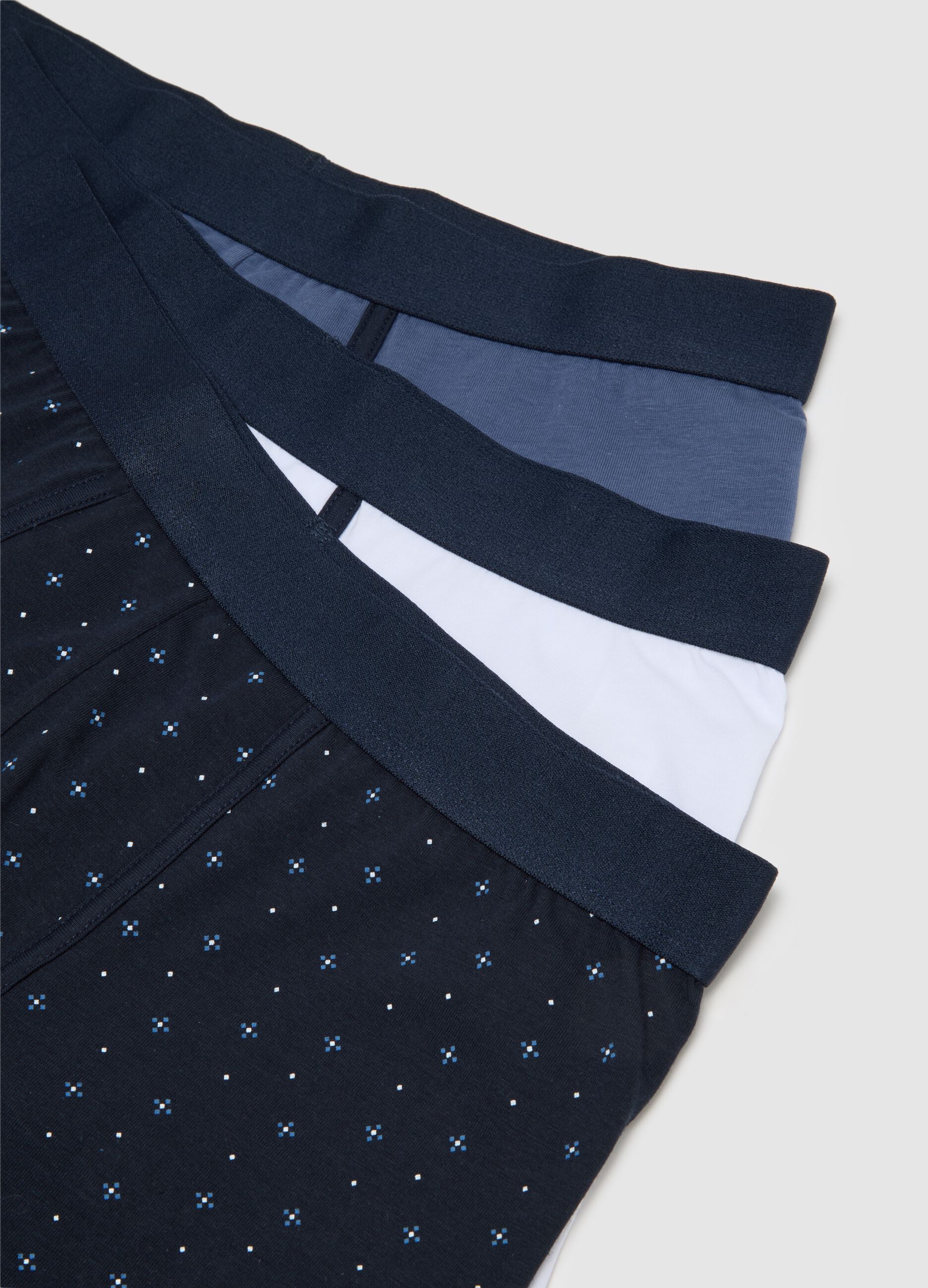 Set 3 boxer da uomo in misto cotone multicolor regular fit