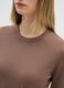 Regular fit brown pure cotton sweater_3