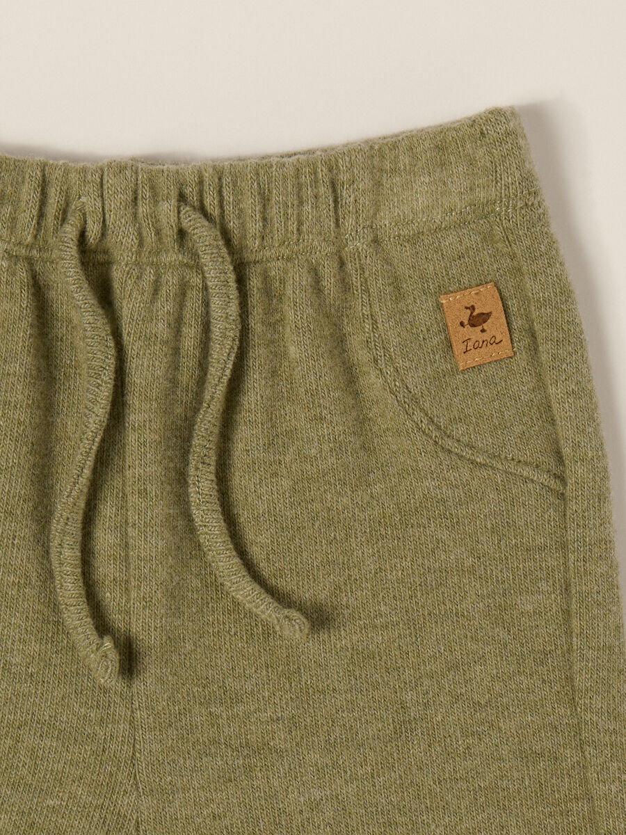 Green cotton blend set for baby girl_4