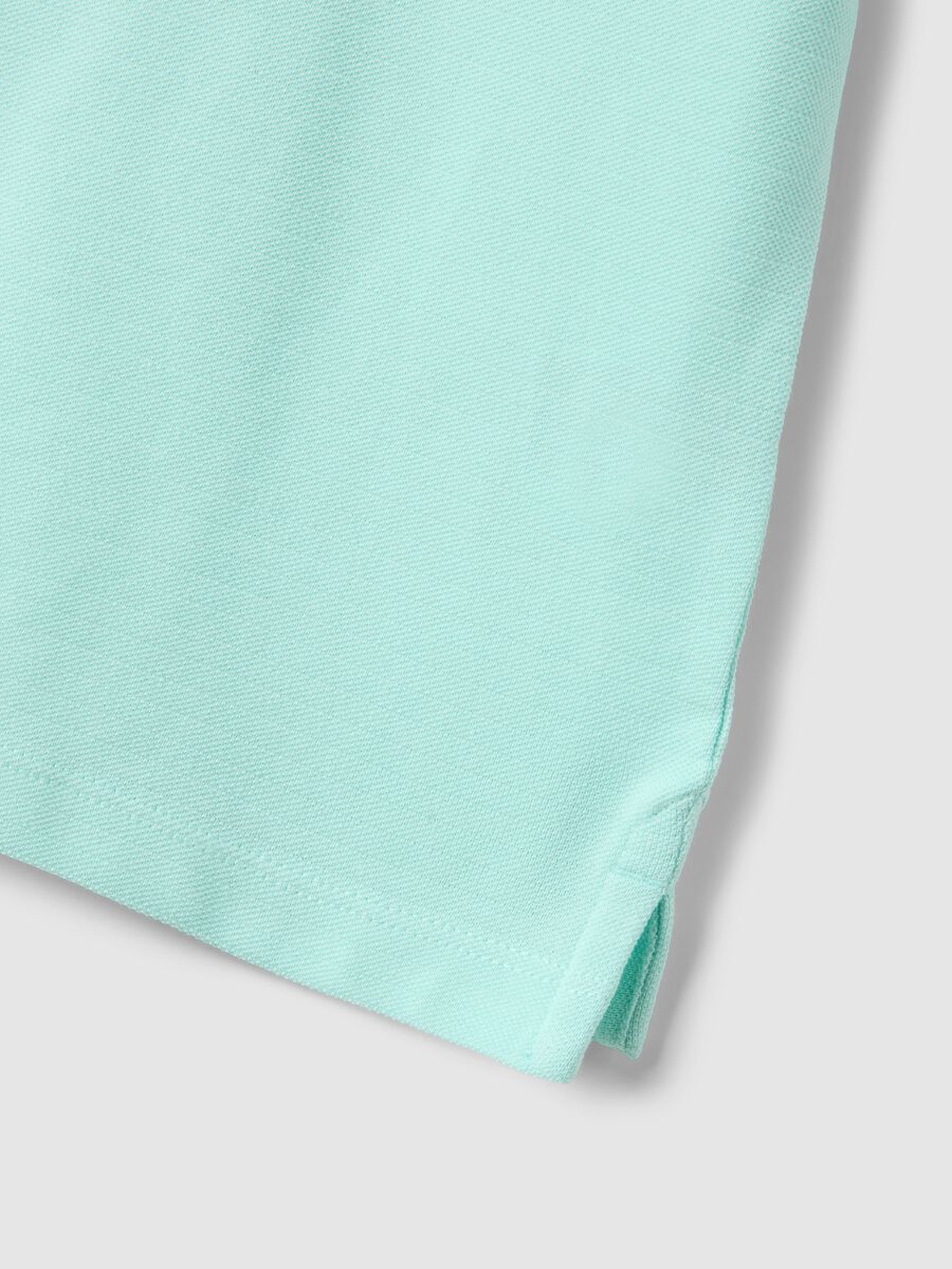 Polo in puro cotone verde da bambino regular fit_3