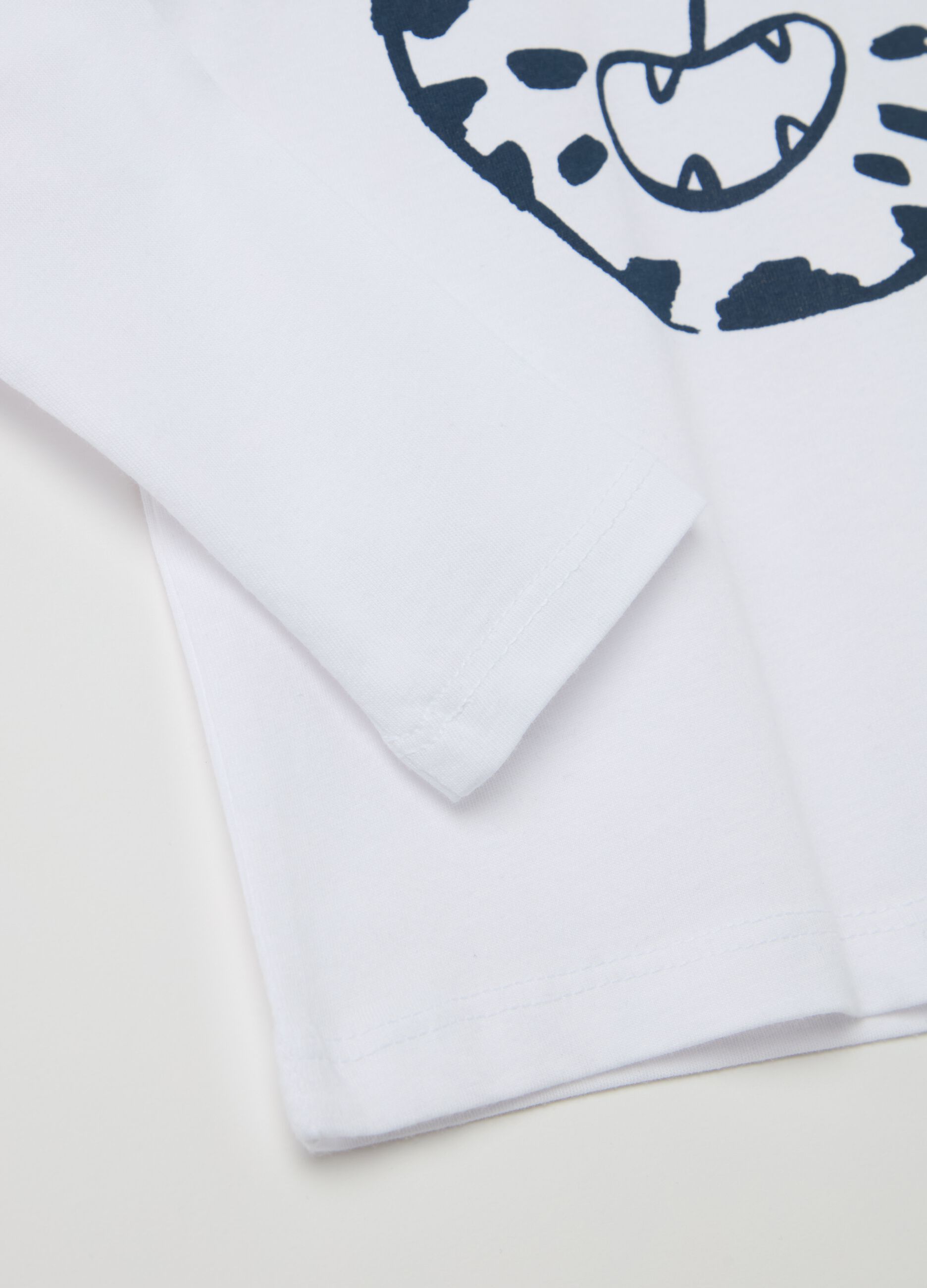 Long-sleeved T-shirt with tiger print