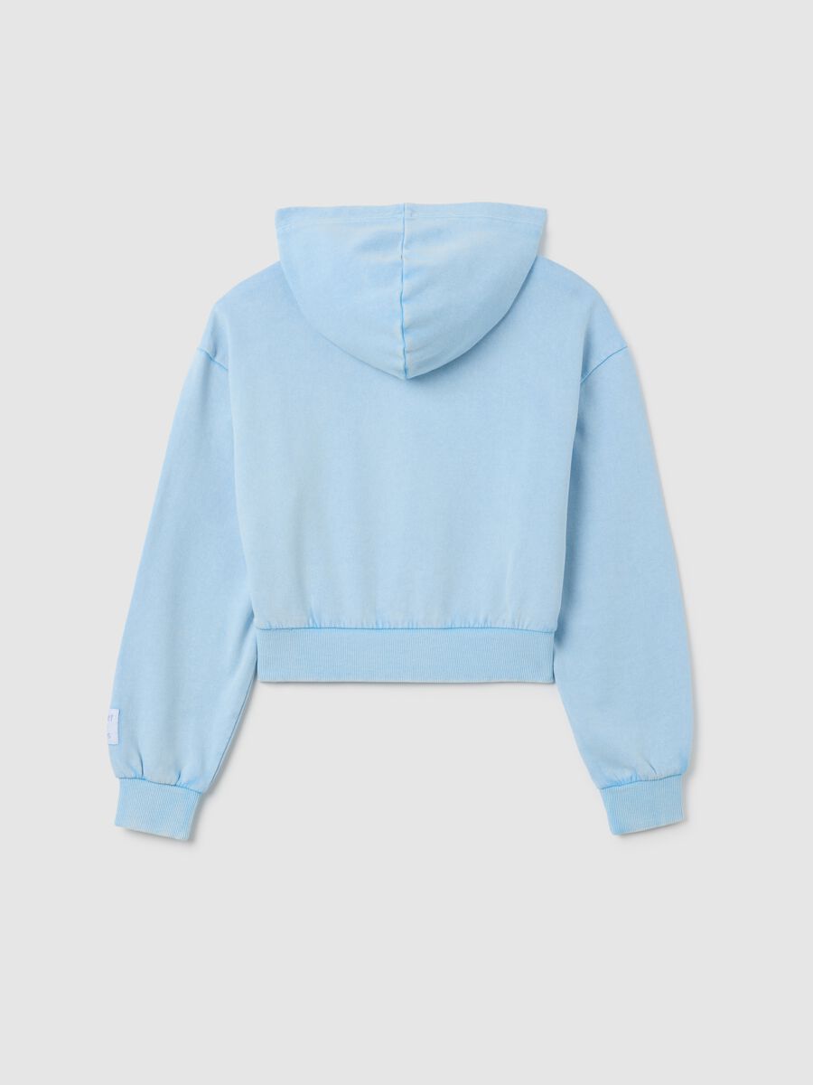 Girls' Cotton Blend Blue Sweatshirt Relaxed Fit_4
