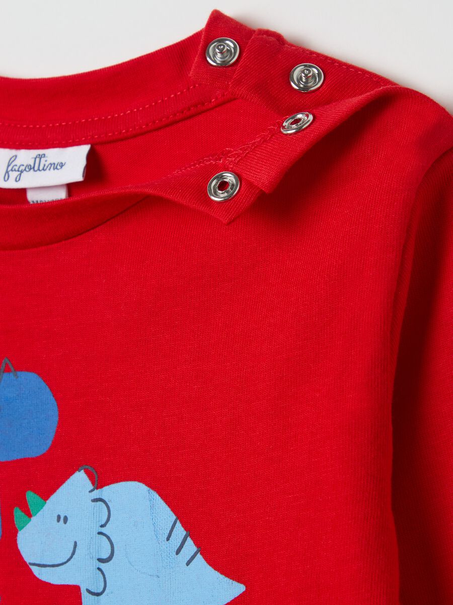 T-shirt with dinosaur print and long sleeves_2