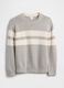 Grey cotton striped jumper for kids_3