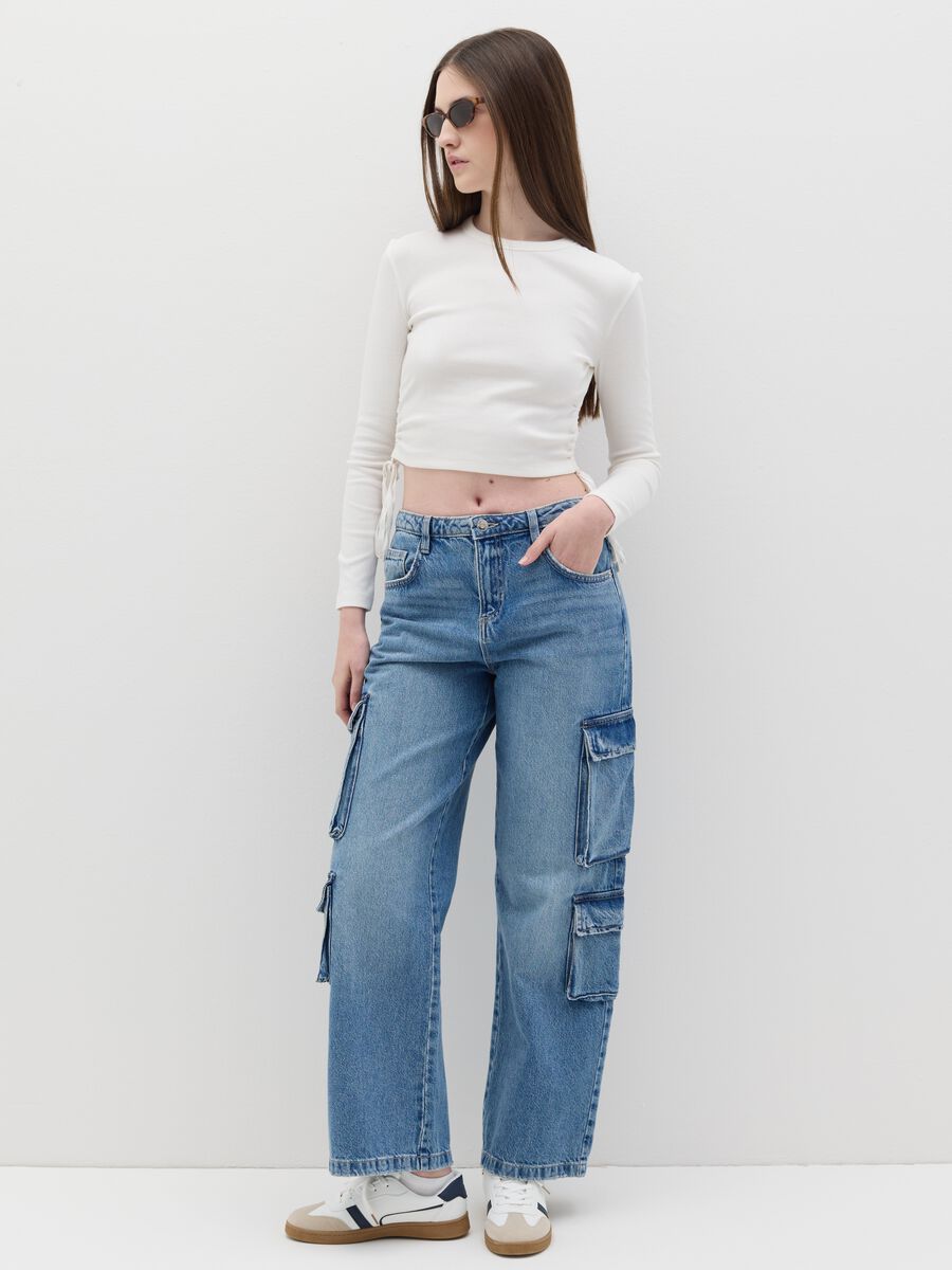 Crop T-shirt with laces_1