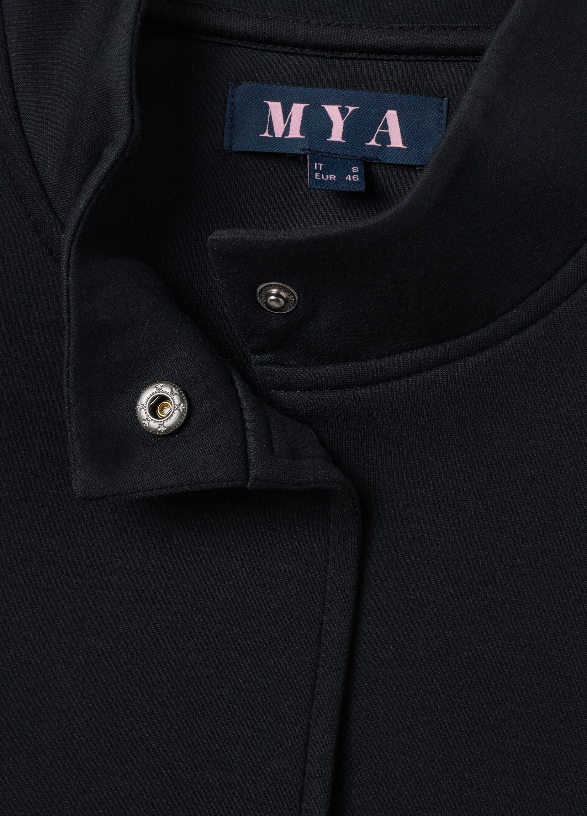 Black Mixed Regular Fit Jacket