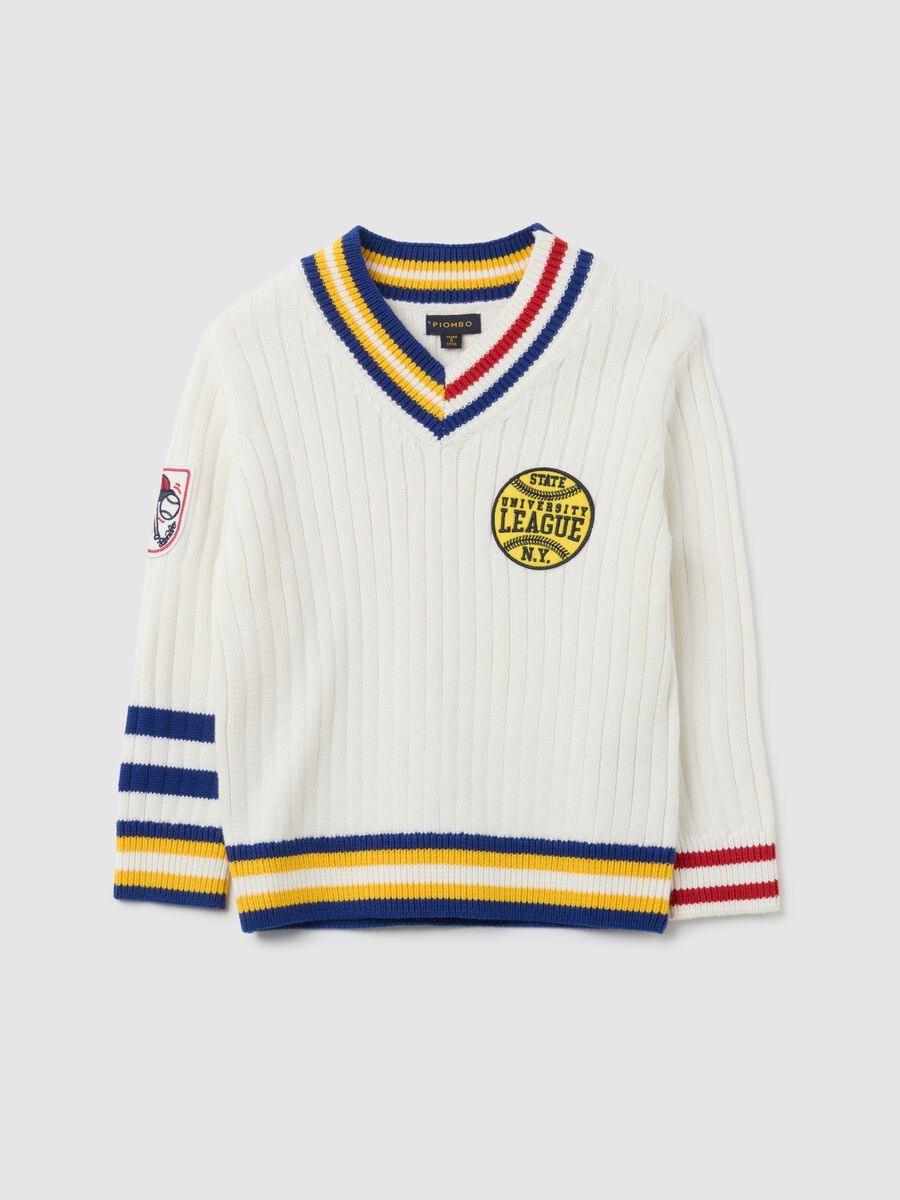 Maglione da bambino in puro cotone multicolor regular fit_4