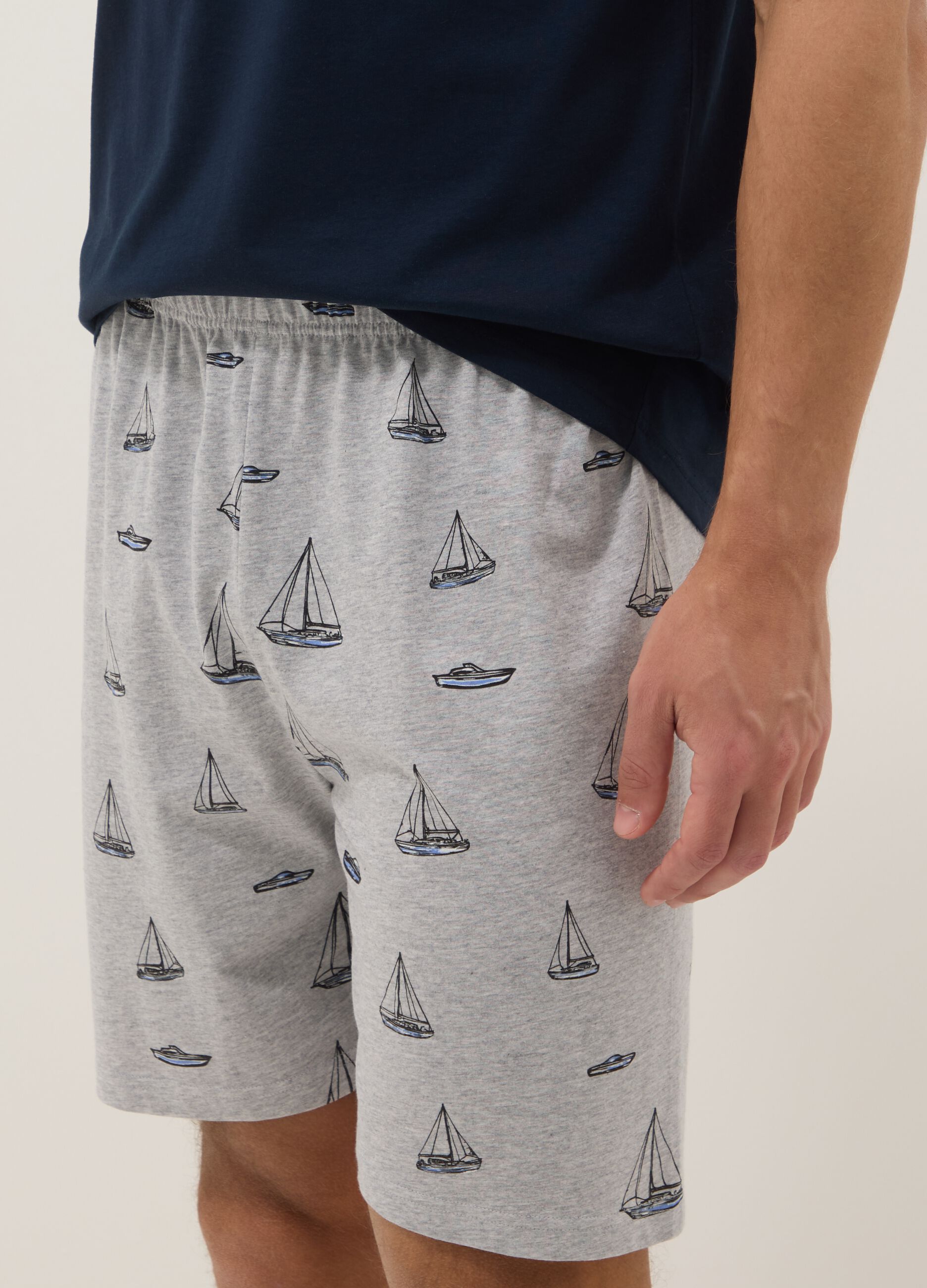 Multicolour pure organic cotton regular fit pyjamas with prints
