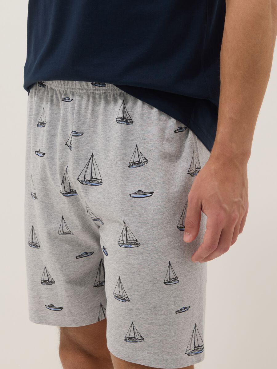 Multicolour pure organic cotton regular fit pyjamas with prints_3