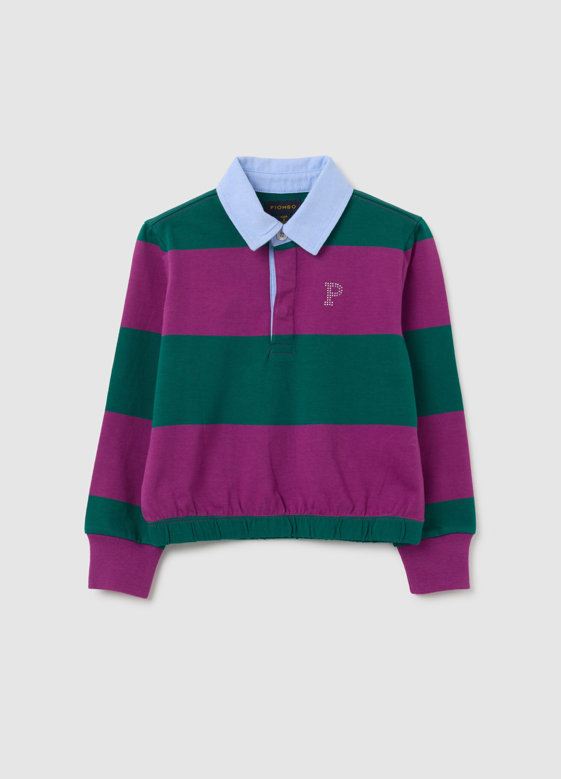 Polo da ragazza in puro cotone multicolor regular fit