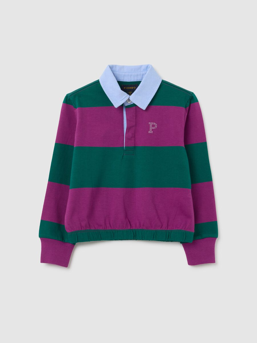 Polo da ragazza in puro cotone multicolor regular fit_3