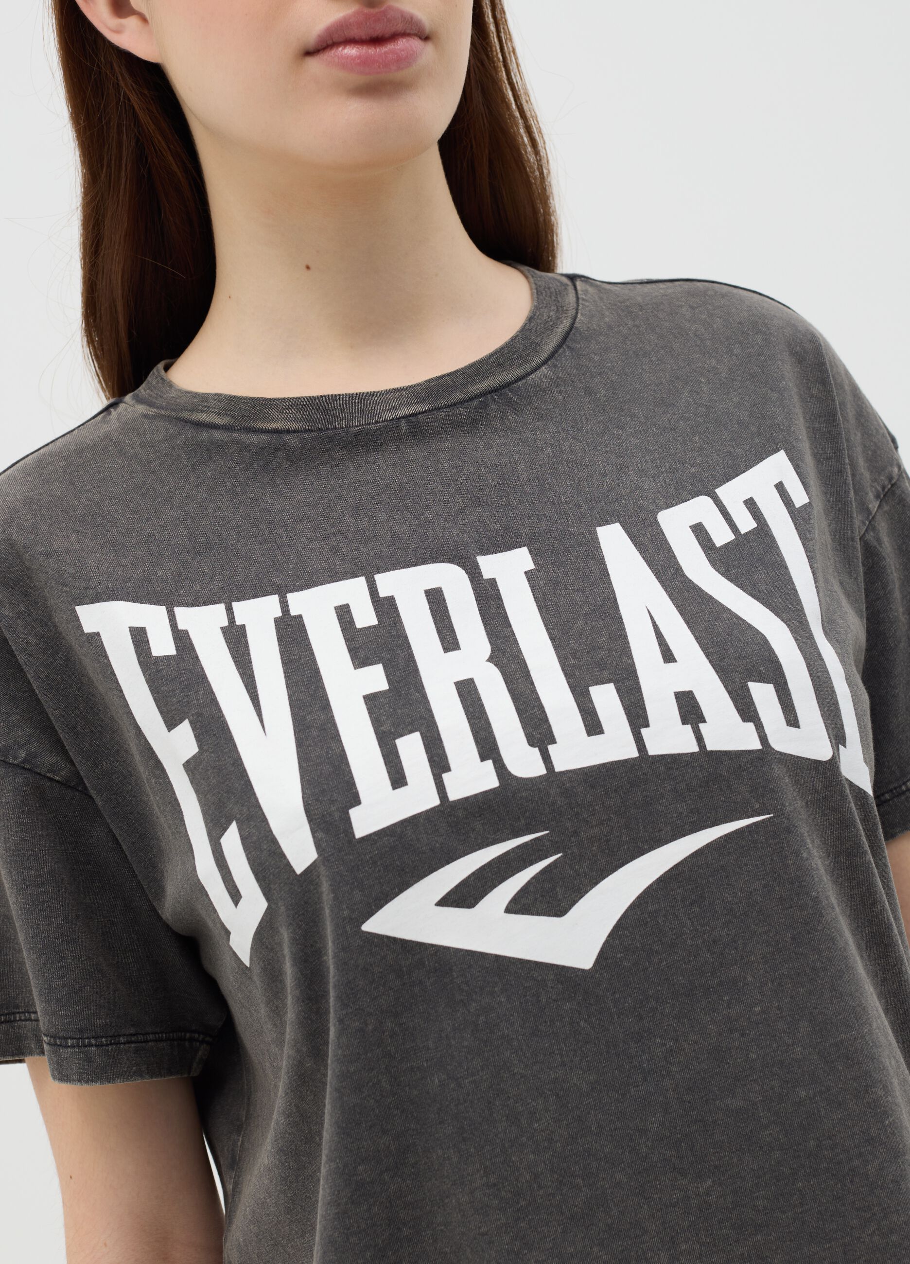 Boxy-fit T-shirt with logo print